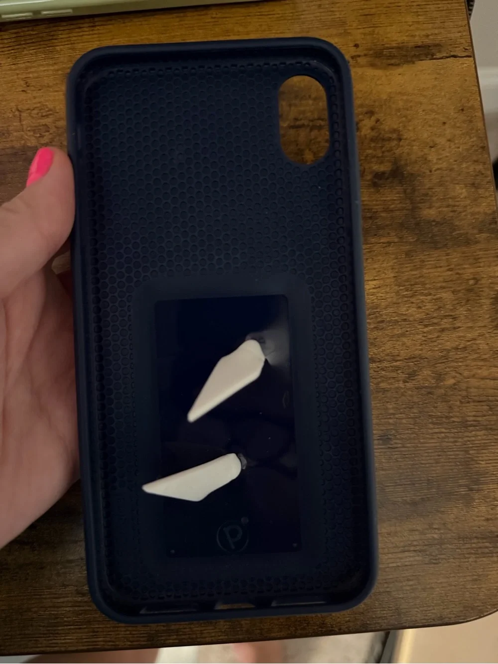 Iphone XS Max Loopy Case Navy Polka Dot
